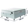 Cama Box Baú Casal Queen Colchão Espuma D45 Lazio Pillow Top Branco Hellen - 4