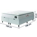 Ver imagem 4 de Cama Box Baú Casal Queen Colchão Espuma D45 Lazio Pillow Top Branco Hellen