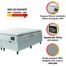Cama Box Baú Casal Queen Colchão Espuma D45 Lazio Pillow Top Branco Hellen - 6