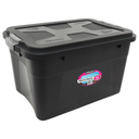 Ver imagem 1 de Caixa Organizadora Multiuso Plástica 30 Litros com Tampa Preta