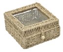 Ver imagem 1 de Caixa Decorativa em Fibra Natural e Vidro 23cm 16696-pl