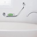 Ver imagem 5 de Barra de Apoio Alça Inox Acessibilidade Idoso Cadeirante Saboneteira Banheiro Box Vaso Chuveiro