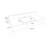 Bancada em Porcelanato para Banheiro Completa Alto Padrão 100cm Com Cuba Esculpida - 4