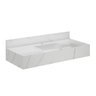 Bancada em Porcelanato para Banheiro Completa Alto Padrão 100cm Com Cuba Esculpida - 3