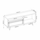 Ver imagem 5 de Rack Bancada NT 1285 Freijó com Preto - Notável