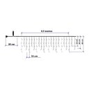 Ver imagem 3 de Kit 4 Cascatas 400 Leds 10 Metros Luz Azul Fixa - 220v