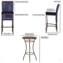 Ver imagem 2 de Mesa Bistro e 2 Banquetas Roma Marrom Corda Náutica 12 Trama Original
