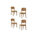 Ver imagem 1 de Cadeira Sala de Jantar Havana Kit 4 Un Naturalle/suede Creme - Rufato