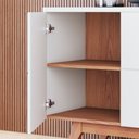 Ver imagem 7 de Buffet Decorativo Sala de Jantar Versátil Sancho com Portas e Prateleiras Off White G73 - Gran Belo