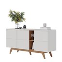Ver mais imagens de Buffet Decorativo Sala de Jantar Versátil Sancho com Portas e Prateleiras Off White G73 - Gran Belo