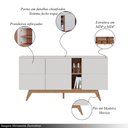 Ver imagem 3 de Buffet Decorativo Sala de Jantar Versátil Sancho com Portas e Prateleiras Off White G73 - Gran Belo