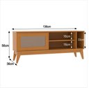 Ver imagem 3 de Rack para Tv até 55 Polegadas Trend 1 Porta Vidro Deslizante Reflecta 136cm - Cedro