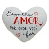 Almofada Coração Frases Espalhe Amor Branca 45cm x 30cm - 1