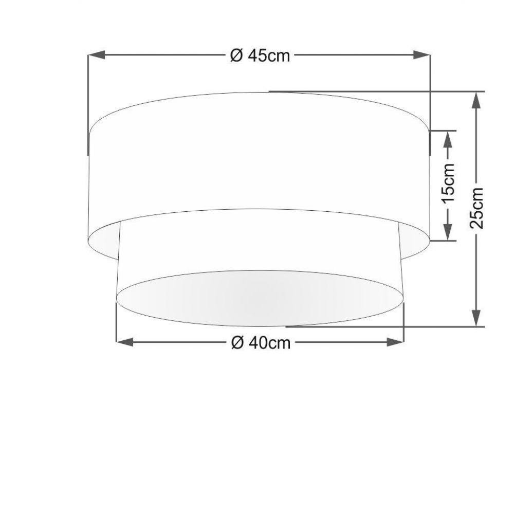 Plafon Para Sala De Estar Cilíndrico Cúpula Preto Bege - 2