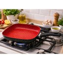 Ver imagem 2 de Frigideira Grill Indução Quadrada 24cm Antiaderente Cabo Ergonomico Duravel