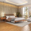 Ver imagem 5 de Cama Queen + 2 Mesas de Cabeceira Nordik Marrom/Caramel