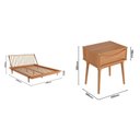 Ver imagem 3 de Cama Queen + 2 Mesas de Cabeceira Nordik Marrom/Caramel