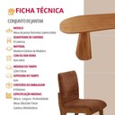 Ver imagem 4 de Sala de Jantar Noronha 8 Lugares Barril Cadeiras Bella Puce e Cinam 220cm Mobillare