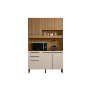 Armário para Cozinha 5 Portas 2 Gavetas Prisma Reflecta Madine Ripado Arenas