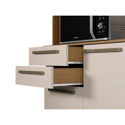 Armário para Cozinha 5 Portas 2 Gavetas Prisma Reflecta Madine Ripado Arenas - 4