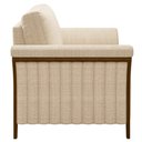 Ver imagem 5 de Poltrona Decorativa Sala de Estar 102cm Pés Madeira Roya M22 Linho Champanhe - Mpozenato