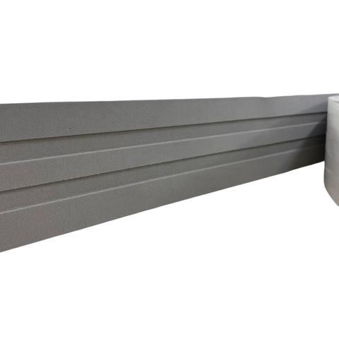Moldura Guarnição Rodameio Eva Autocolante Marte 7cmx5mm 5 Metros - Cinza