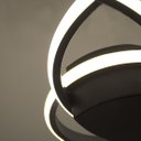 Ver imagem 3 de Lustre Plafon Arco Ring Anel Triplo Preto Led 3000K