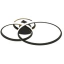 Ver imagem 2 de Lustre Plafon Arco Ring Anel Triplo Preto Led 3000K