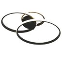 Ver imagem 1 de Lustre Plafon Arco Ring Anel Triplo Preto Led 3000K