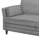 Ver imagem 3 de Sofá Living 3 Lugares 180cm Pés Madeira Efraim F05 Veludo Prata - Mpozenato