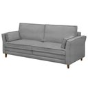 Ver imagem 1 de Sofá Living 3 Lugares 180cm Pés Madeira Efraim F05 Veludo Prata - Mpozenato
