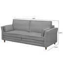 Ver imagem 4 de Sofá Living 3 Lugares 180cm Pés Madeira Efraim F05 Veludo Prata - Mpozenato