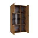 Ver imagem 5 de Armário Alto com Nicho e 03 Portas 161,5x90x42cm Wlan90 Lâmina Mel - Branco