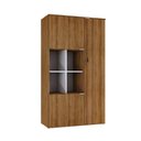 Ver imagem 1 de Armário Alto com Nicho e 03 Portas 161,5x90x42cm Wlan90 Lâmina Mel - Branco