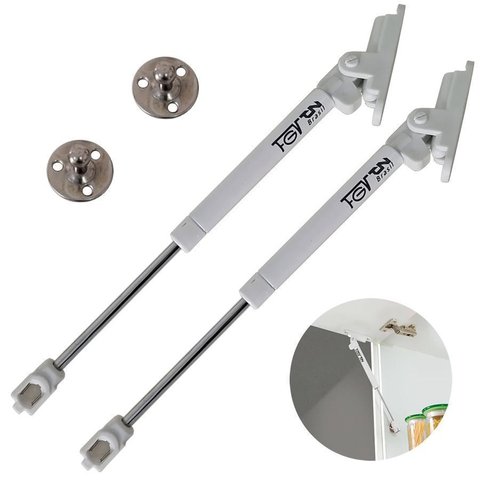 Pistão a Gás 80n com Amortecedor Fgvtn Branco- Kit com 2 Unidades