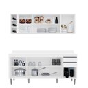 Ver imagem 2 de Kit Armário Aéreo com Nicho e Balcão 180cm S/ Tampo Branco - Belliv Decor