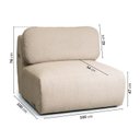 Ver imagem 4 de Sofá Modular 100cm sem Braço Orla CabeCasa MadeiraOriginals Dourado Areia