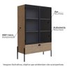 Cristaleira Industrial York com 2 Portas e 1 Gaveta - Carva - 2