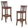 Kit 2 Banquetas Altas com Encosto Madeira Maciça Valentina M19 Imbuia - Mpozenato - 1