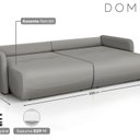 Ver imagem 3 de Sofá Retrátil e Reclinável 220cm Linho Domus Cinza Grafite