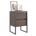 Ver imagem 2 de Conjunto de Buffet e Gaveteiro Ícone Industrial 3 Portas MDP 120cm Affara Marrom Plata Móveis