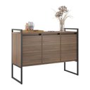 Ver imagem 6 de Conjunto de Buffet e Gaveteiro Ícone Industrial 3 Portas MDP 120cm Affara Marrom Plata Móveis