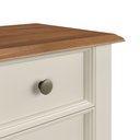 Ver imagem 3 de Mesa de Cabeceira Rústica Madeira Maciça 3 Gavetas Off White - Apaixone & Decore