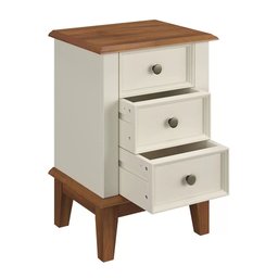 Mesa de Cabeceira Madeira Maciça - Off White - 4