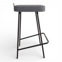 Ver mais imagens de Banqueta Alta Cozinha e Área Gourmet Vik Estofada Linho Grafite - Desk Design