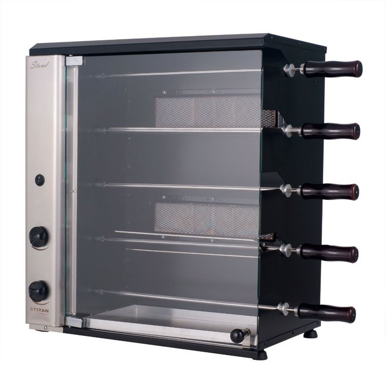 Churrasqueira a Gás de Bancada Vertical 5 Espetos Gn 127v Stand Titan