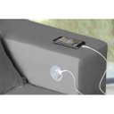 Ver imagem 3 de Sofá 5 Lugares Smart Cinza Retrátil, Reclinável 3,02 Metros com Carregador 3 Piortas USB e 2 Puffs