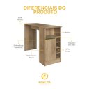 Ver mais imagens de Bancada Cantinho do Café 140cm com Nichos e 1 Porta Atenas Fidelitá Castani