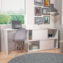 Ver imagem 1 de Escrivaninha em L de Correr 2 Portas 308,5cm BRV Móveis Branco