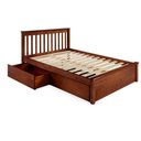Ver imagem 3 de Conjunto Cama Casal Inglesa com Dois Gavetões em Madeira Maciça Mv Mogno